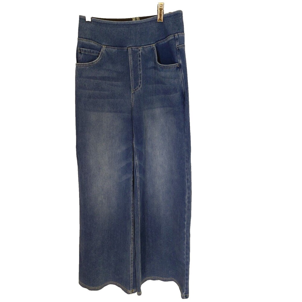 Halara Flex Jeans Womens XS Petite High Rise Wide Leg Pull On Stretch Denim